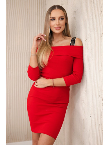 Red dress with wide straps