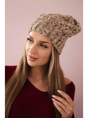 Kesi Cap with fleece Roksana K209 dark beige