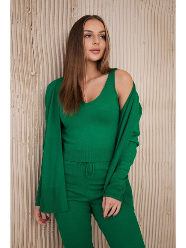 3-piece set of sweaters green
