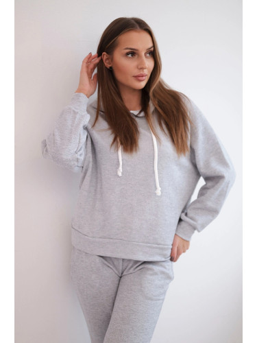 Hoodie in grey color
