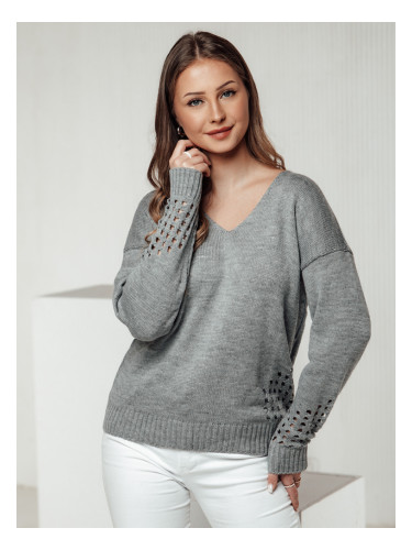 Дамски пуловер SOFTARE светло сив