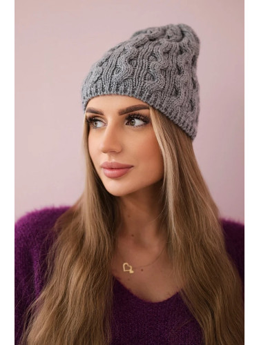 marka niezdefiniowana Cap with fleece Teresa K285 dark grey