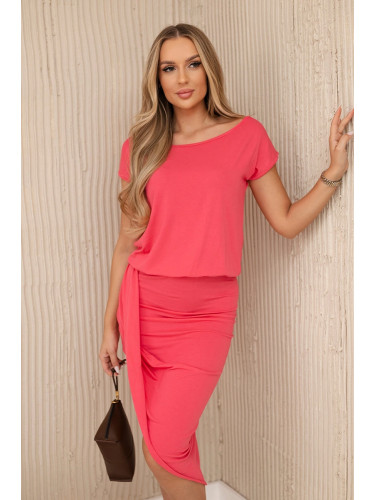 Asymmetrical fuchsia dress