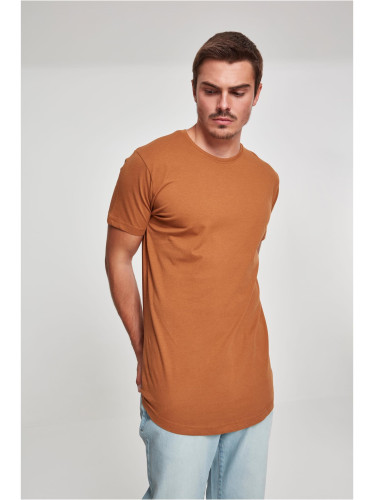 Shaped long caramel T-shirt