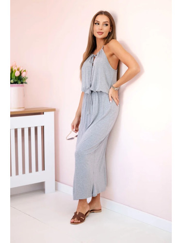 Boho dress with a gray fly