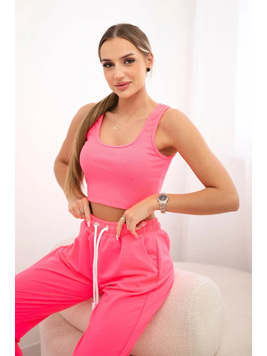 Set top+pants pink neon