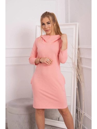 Dress with hood and pockets apricot