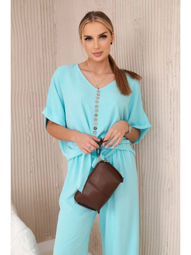 Women's set blouse + trousers - mint