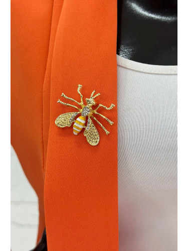 Brooch Bee A-2-21-9 white