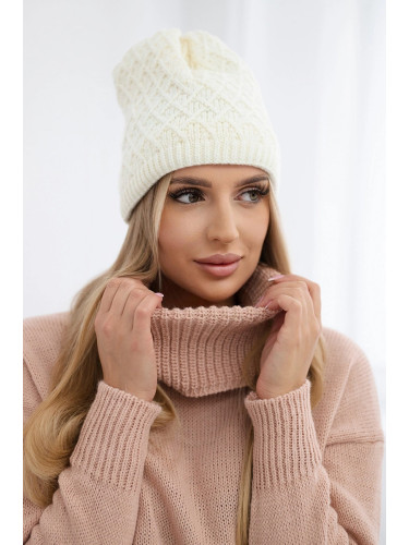 marka niezdefiniowana Cap with fleece Kratka K204 ecru