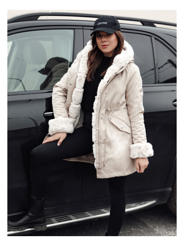 Kurtka zimowa damska parka ARCTIC beżowa Dstreet