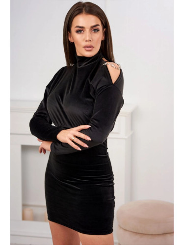 Velour dress black