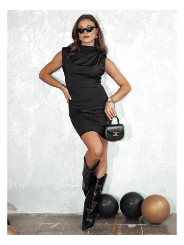 Черна мини рокля ELITE