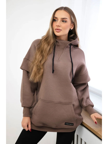 Mocca insulated turtleneck sweatshirt