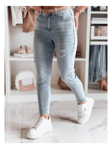 Дамски дънки тип „мом кройка“ MOMWAY сини