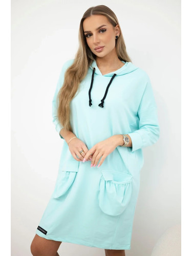 Mint dress with hood