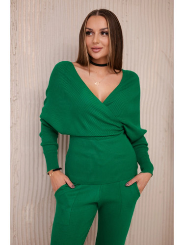 Two-piece sweater set green