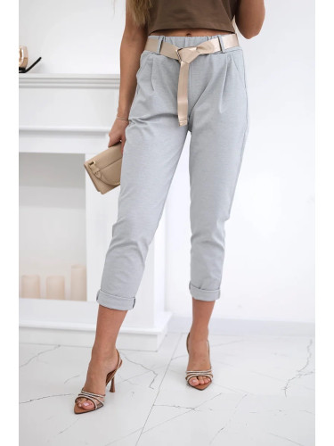 Kesi Włoski Punto trousers with belt grey