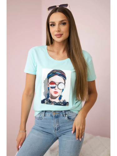 Mint women's graphic blouse