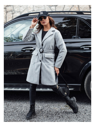 Płaszcz damski SCHERMI jasnoszary Dstreet