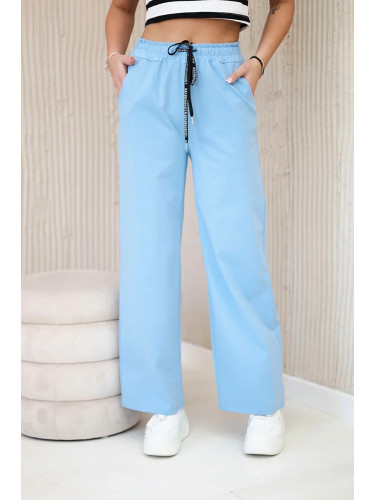 Kesi Włoski Punto pants with wide legs blue