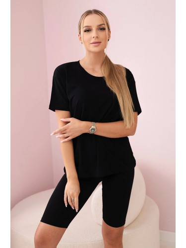 Set top+leggings black
