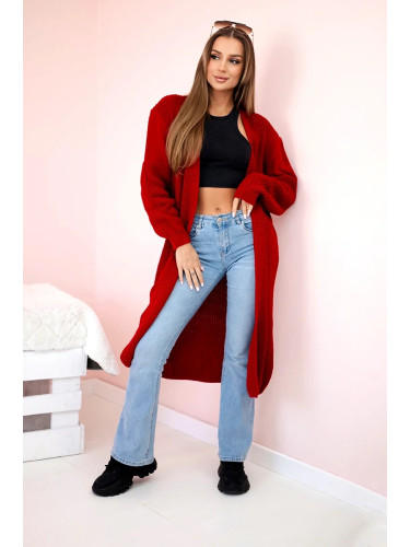 Long red sweater