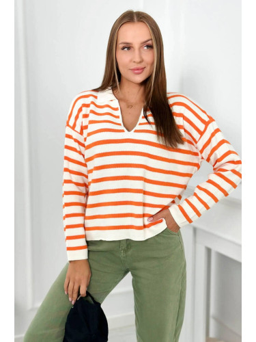 Striped sweater orange
