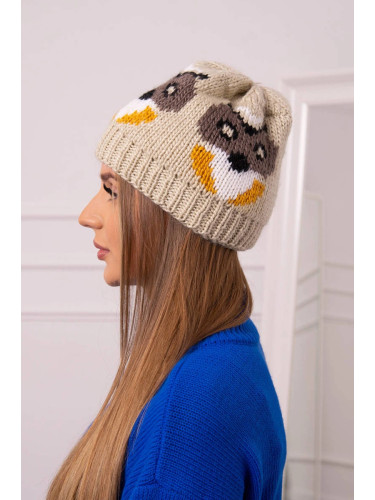Women's cap Ofelia K349 beige