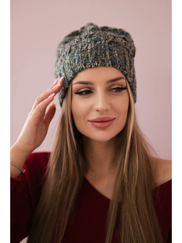 Cap with fleece jeans Roksana K209 + yellow