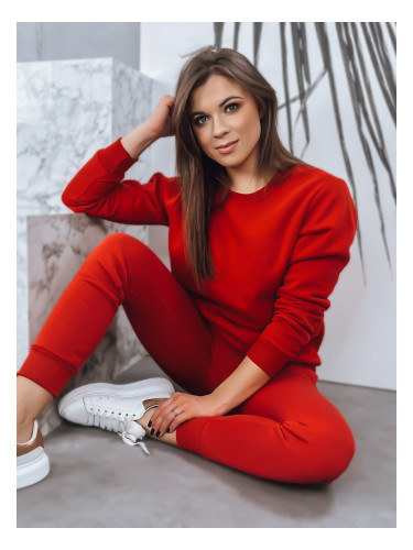 Komplet damski dresowy FITT czerwony Dstreet