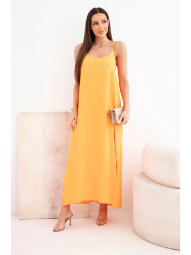 Kesi Włoski Long dress with straps orange