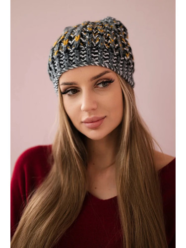 Kesi Cap with a pompom Maria K335 dark gray
