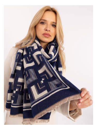 Scarf-AT-SZ-23158.32-white-navy blue