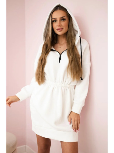 Insulated dress with hood ecru