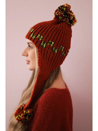 Women's cap with long ears Nadia K321 foxy