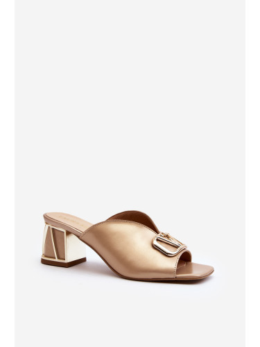 Елегантни дамски сандали на висок ток Laura Messi 2771 Gold