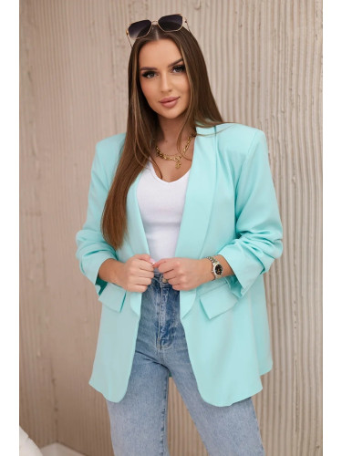Elegant blazer with mint lapels