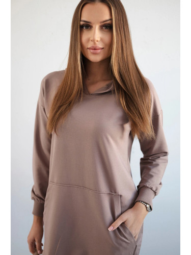 Mocha dress with hood
