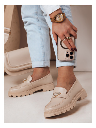 Дамски мокасини ELEGANCIO бежови