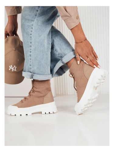 Buty damskie skarpetkowe FRELLA khaki Dstreet