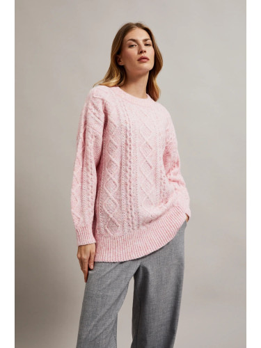 Marisse Women's Sweater Z-Sw-4517 L.Pink Mel