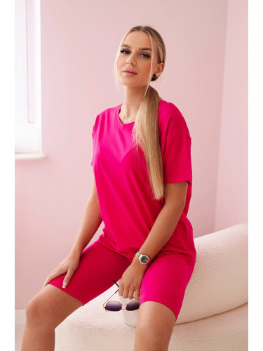 Set of top+leggings fuchsia