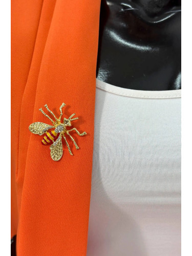 Brooch Bee A-2-21-9 red