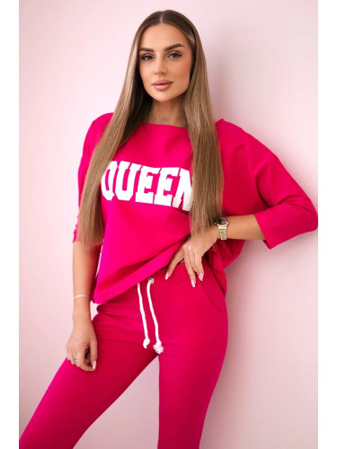 Queen Fuchsia Print Set