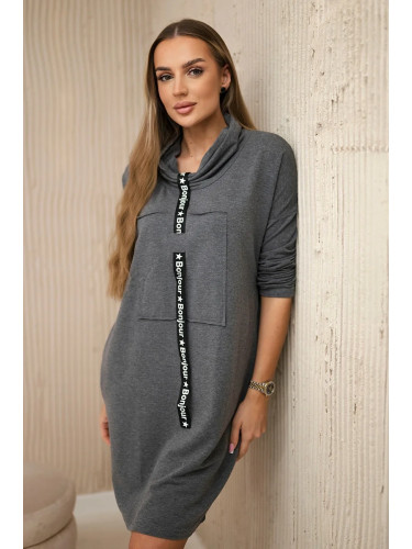 Dress with a graphite tie