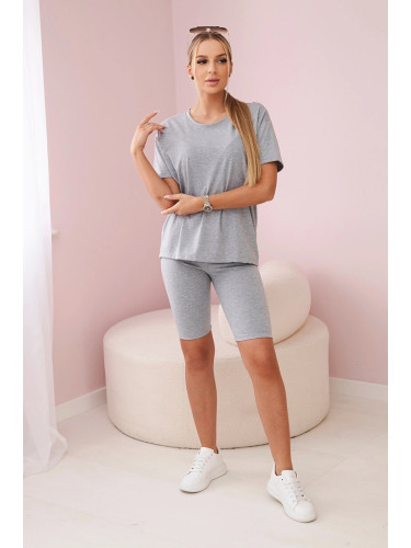 Set of top+leggings gray