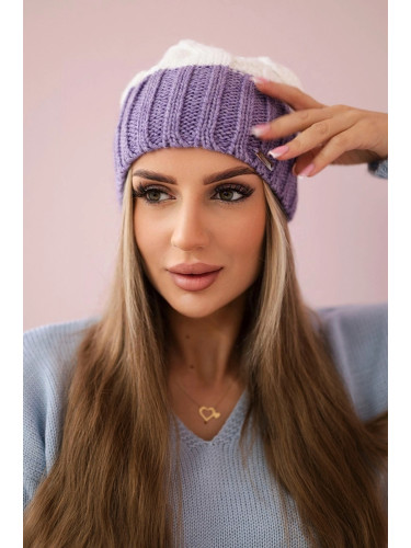 Kesi Cap with fleece Paris K212 white+purple