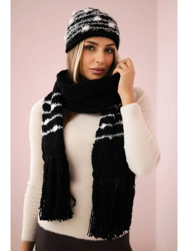 Women's set with scarf Anika K304 black