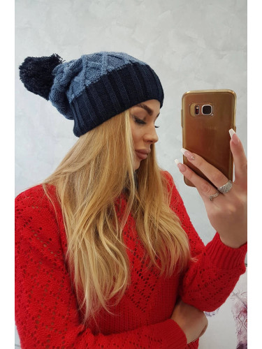 marka niezdefiniowana Cap with fleece Milano K203 jeans+navy blue